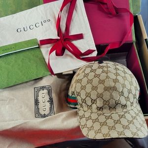 Gucci Original GG canvas hat w/ web